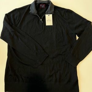 UnTuckIt Men’s Black Belguardo Sweater Quarter Zip